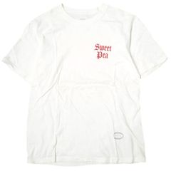 TANGTANG タンタン 日本製 SWEET PEA ロゴプリントTシャツ M ホワイト 半袖 トップス g22749