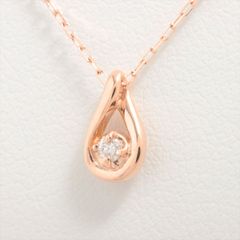 【新品展示品】4℃ ダイヤモンド 10K ネックレス ダイヤ シトリン PG 11月 誕生石