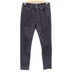 ジャーナルスタンダード JOURNAL STANDARD テーパードパンツ アンクル丈 ギンガムチェック柄 36 パープル 紫 /YM18