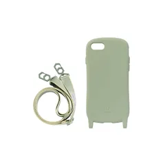 iFace Hang and iPhone SE(第3世代/第2世代)/8/7 ケース シリコンハード/ショルダーストラップ セット (ライトカーキ) 【 iphone SE3 SE2 iphone8 iphone7 ショルダー スマホケース 】