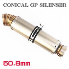 汎用 50.8 スリップオン マフラー コニカル サイレンサー GPマフラー φ50.8 汎用 ステンレス マフラー