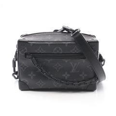 ルイ・ヴィトン LOUIS VUITTON ショルダーバッグ ミニ ソフトトランク モノグラムエクリプス M44735 ノワール PVCコーティングキャンバス レザー ミニ・ソフトトランク メンズ Used A