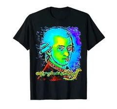 Pop Art Wolfgang Amadeus モーツァルト音楽作曲家 Tシャツ