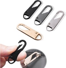 新品未使用 送料無料 ジッパー 引手 チャック ファスナー ファスナー修理 取付簡単 ファスナーバッグ 財布 服装 靴 交換修理 交換用 DIY ブラック シルバー ゴールド グレー 工具不要 4個セット 誕生日 記念日 select ギフト プレゼント