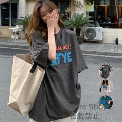【新品未使用】ロゴTシャツ レディース半袖ゆるtシャツ lycp140