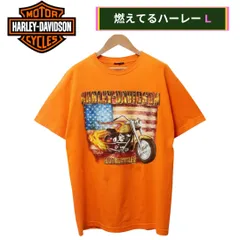 ハーレーダビッドソン Tシャツ L オレンジ 00s 2003年製 Harley Davidson ヴィンテージ Vintage バイク 韓国 ソウル限定 アメカジ ストリート ユニセックス Y2K USA アメリカ 古着 A6250