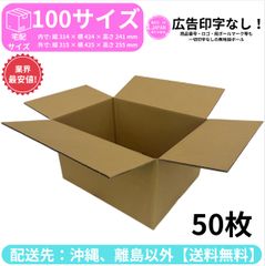 段ボール ダンボール 箱 100サイズ 50枚セット 新品 国産 梱包材 梱包資材