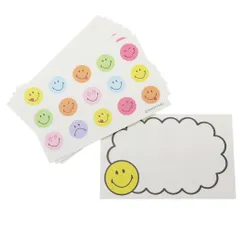 【メール便】スマイリーフェイス ミニメッセージカード ミニメッセージカード 8枚セット カラフル ANS-27 Smiley Face アクティブコーポレーション 誕生日 キャラクター グッズ 