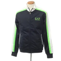 【中古】エンポリオ アルマーニ EMPORIO ARMANI EA7 ポリエステル ジップアップ ジャージ ブラックxホワイト×ライトグリーン【サイズM】【メンズ】のサムネイル