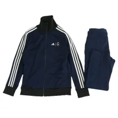 adidas アディダス CLUBHAUS クラブハウス IT6869 Track Jacket Wide Tapered Pants IT6870 トラック ジャケット ワイド パンツ セット ネイビー系 M【中古】のサムネイル