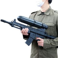 ウォーターガン エアブラックマシンガン　[ウォーターガン 水鉄砲 水遊び 強力 サバイバルゲーム 最強 水ピストル 水てっぽう 鉄砲 夏休み ]【_017154】b19