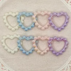 ハート　フレーム　ビーズ　カスタムボールペン ハート枠