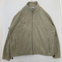 【海外規格XXL】古着　Columbia　フリースジャケット　フルジップ　刺繡ロゴ　90s