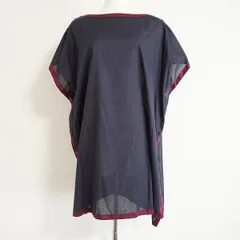 #spc エルメス HERMES チュニック 34 紺 シースルー 無地 フランス製 レディース [865493]のサムネイル