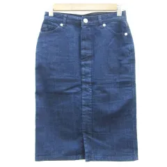ガリャルダガランテ GALLARDAGALANTE デニムタイトスカート ミモレ丈 0 ネイビー 紺 /YM10