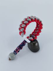 【Φ40.0mm LLサイズ】自転車用ベル(熊鈴)トレンディベル【ライトグレー×レッド×ネイビーマルチカラー】No.164