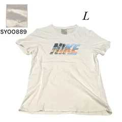 00s ナイキ古着ロゴプリント半袖TシャツLホワイト