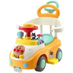 【新品】    車 O アンパンマン アンパンマンといっしょにドライブ！ 3STEPよくばりビジーカー 押し棒＋ガード付き アガツマ 乗り物 乗用玩具 足けリ屋外 アンパンマン ショベルカー 車 女の子 男の子 10ヶ月～5歳 プレゼント お祝い 贈り物 クリ