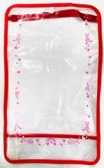 【新品・訳あり】当店オリジナル透明ランドセルカバー　LLサイズ（XLサイズ）　森柄　レッド（赤色）