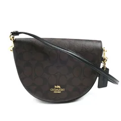 COACH コーチ シグネチャー エレン クロスボディ ショルダーバッグ ブラウン×ブラック C1430 IMAA8 レディース 中古