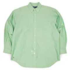 ポロラルフローレン POLO RALPH LAUREN 未使用 デッドストック 90s 90年代 ボタンダウンシャツ The Big Oxford SHIRT 裾ポニー ロゴ ヴィンテージ 古着 メンズ シャツ グリーン M【中古】