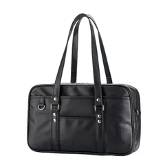 [Osteenii] スクールバッグ 合皮 スクバ 女子 高校生 学生 JK 制服 鞄 PU 大容量 茶色 黒 通学