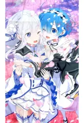 リゼロ　B2タペストリー　レム　エミリア Amazon.co.jp: Re:ゼロから始める異世界生活 B2タペストリー