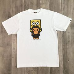 A BATHING APE スポンジボブTシャツ XS ベイプとスポンジ・ボブがコラボ！Tシャツ、スウェット、iPhone