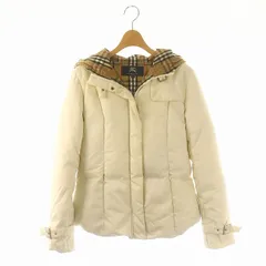 バーバリー ロンドン BURBERRY LONDON キッズ ダウンジャケット フード 裏地ノバチェック柄 160A アイボリー /ES ■OS