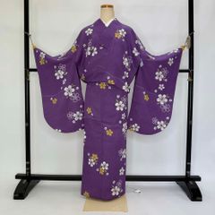 紫 桜柄 半腰袴セット小柄なかた用 - メルカリ