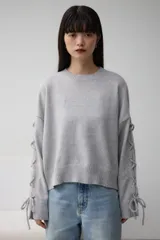 アズールバイマウジー　スリーブレースアップニット　フリーサイズ　良品