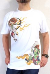 風神雷神Ｔシャツ　屏風絵のＴシャツ　風神Ｔシャツ　雷神Ｔシャツ　日本モチーフ　クールジャパンＴシャツ　日本美術