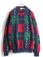 80s 90s セントジョンズベイ コットン ニット セーター XL JCペニー
