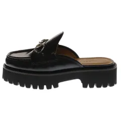GUCCI ブラックレザー ミュール Gucci Black Leather Fur Lining Clogs - size 37 ○ Labellov