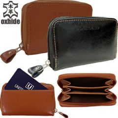 本革 U.C ラウンド ファスナー 小銭入れ 財布 札 カード入れ, UNITEDO CLASSYI 牛革 財布 ミニ ウォレット ラウンド  BKW-2146 メンズ レディース レザー BOX 大人気 ボックス型 コインケース レザー ボックス型 小銭入れ