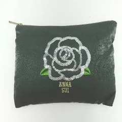 ◇ Θ◎Φ ANNA SUI アナ スイ ポーチ 小物入れ ブラック レディース E  【1412260014960】