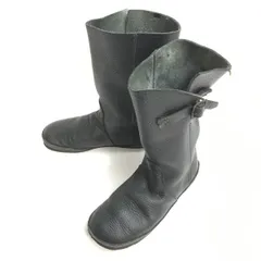 KOOS/コース★クレープソール/本革/レザー/ロングブーツ【size:22.0-23.0/black/黒】Leather/Boots/shoes◆sWB84-34