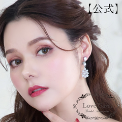 【ラブティアラ公式】イヤリング / ピアス ［5］ビジュー 煌めき ウエディング ブライダル 結婚式 花嫁 ドレス 前撮り