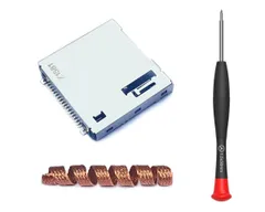 【特価セール】ElecGear Switch交換用ゲームカードリーダーソケット，ニンテンドースイッチHAC-001と有機ELモデルHEG-001とSwitch Lite HDH-001本体用のゲームスロットPCB修理ツールキットドライバーとはんだウィックを含む