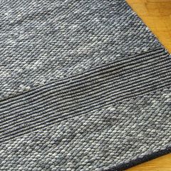 ハンドウィーブ ウール ラグ PEDRO 160x230cm デニムグレー ラグ おしゃれ 北欧 ペドロ マット 手織り インド R-PEDR-DG230
