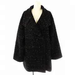 ジャーナルスタンダードレサージュ journal standard L'essage 24AW MANTECO GIOLICA スタンドコート アウター ラメ ブラック ゴールド色 /DO ■OS