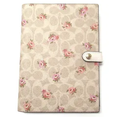 【新品 未使用】コーチ COACH アウトレット シグネチャー キャンバス ノート ブック カバー セット フローラルプリント 花柄 CAO58 IMSAS