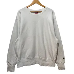 00s 初期 champion リバースウィーブ スウェット 無地 目無し 白 M チャンピオン R/W Sweat ホワイト 古着