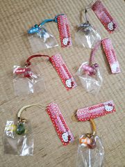 激レア☆ハローキティ☆ラッキーカラー・ふくろうバージョン根付6種セット☆2004 激レア☆ハローキティ☆ラッキーカラー・ふくろうバージョン根付