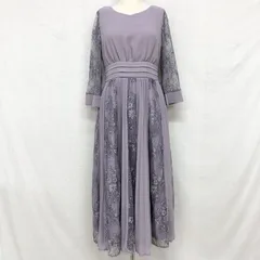 訳あり niana プリーツ×レース 7分袖結婚式ワンピースドレス 同窓会 ドレス オケージョン