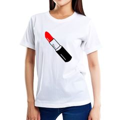 Tシャツ 半袖 カットソー トップス メンズ レディース ユニセックス 口紅 リップスティック ワンポイント S/S TEE ホワイト 白 LPSK