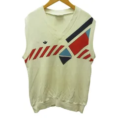 アディダスオリジナルス adidas originals ベスト スウェット トレーナー ロゴ刺? ノースリーブ 白 アイボリー 40 約L 1010のサムネイル