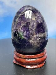 天然～愛の守護石～夢幻紫水晶アメジスト卵形原石B86G3/39G02A