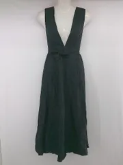 ◇ Million Carats STYLE4 ウエストゴム リボン 膝下丈 ジャンパースカート ブラック レディース E  【1306210009963】