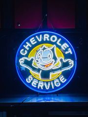 オリジナル シボレーコルベットロゴネオンサイン ガレージ装飾 ネオン